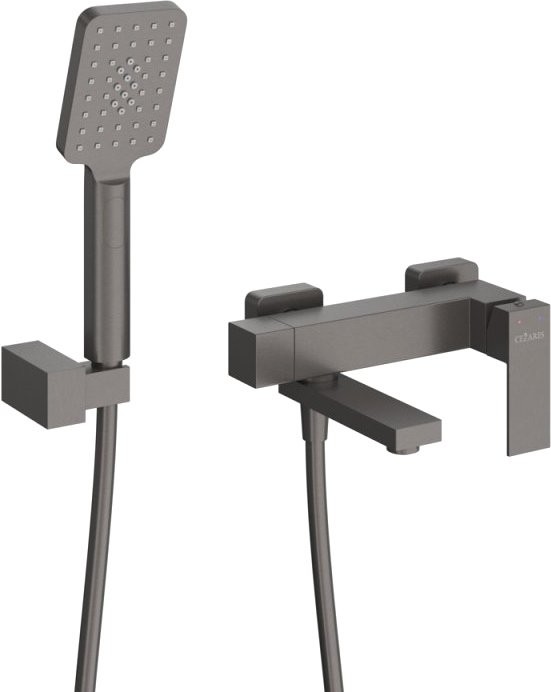Смеситель для ванны с душем Cezares Slider SLIDER-VD-GM оружейная сталь