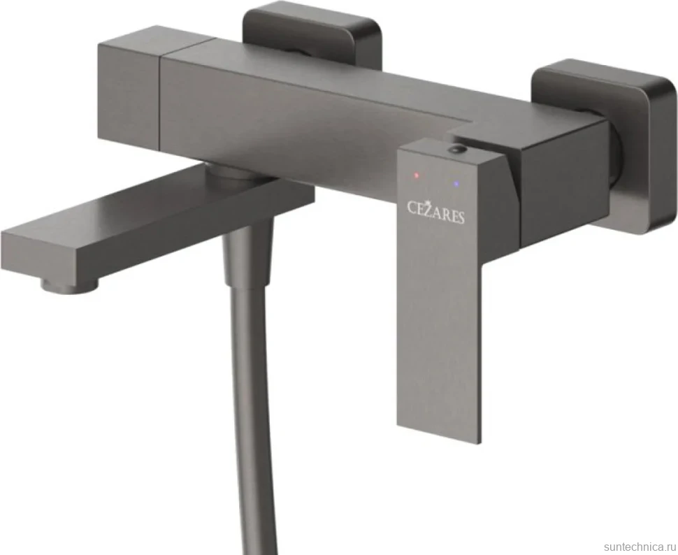 Смеситель для ванны с душем Cezares Slider SLIDER-VD-GM оружейная сталь