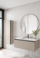 Тумба с раковиной Armadi Art Quatro 1 100 daphne, профиль anthracite, с раковиной white