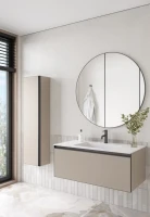 Тумба с раковиной Armadi Art Quatro 1 100 daphne, профиль anthracite, с раковиной white
