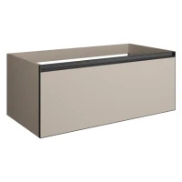 Тумба с раковиной Armadi Art Quatro 1 100 daphne, профиль anthracite, с раковиной white