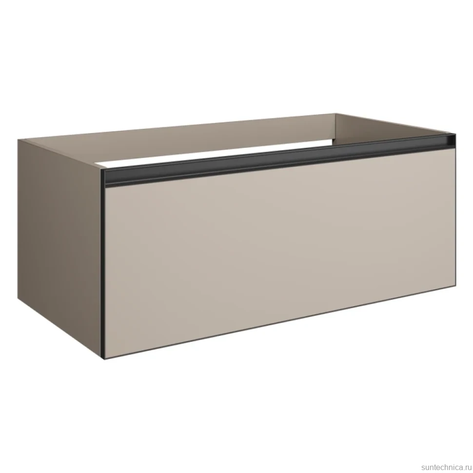 Тумба с раковиной Armadi Art Quatro 1 100 daphne, профиль anthracite, с раковиной white