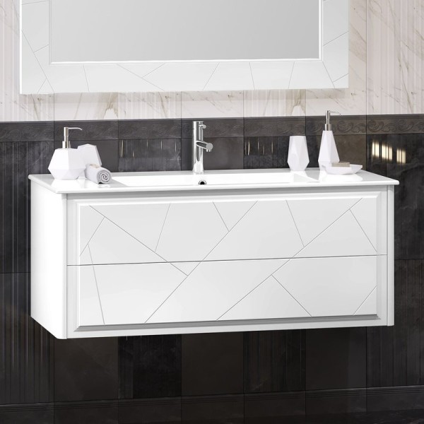 Тумба с раковиной Opadiris Луиджи 120 белая матовая