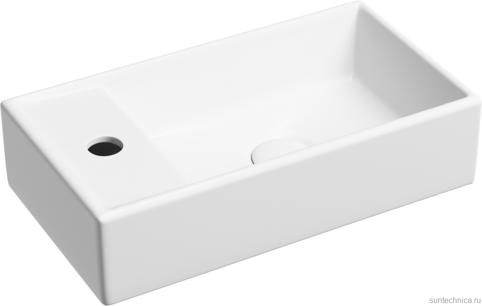 Раковина маленькая в туалет Ceramicanova Element CN6051RMW белый матовый