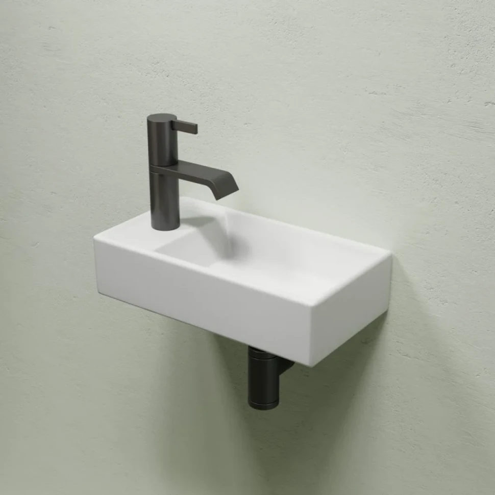 Раковина маленькая в туалет Ceramicanova Element CN6051RMW белый матовый