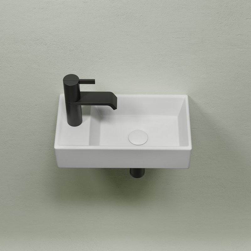Раковина маленькая в туалет Ceramicanova Element CN6051RMW белый матовый