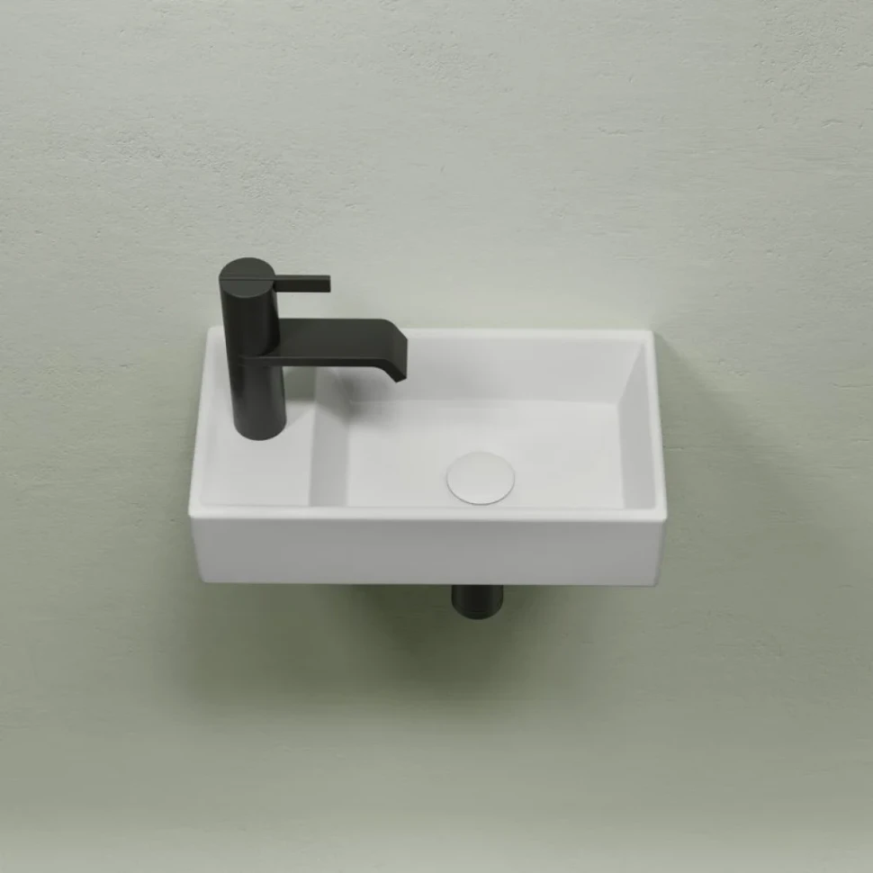 Раковина маленькая в туалет Ceramicanova Element CN6051RMW белый матовый