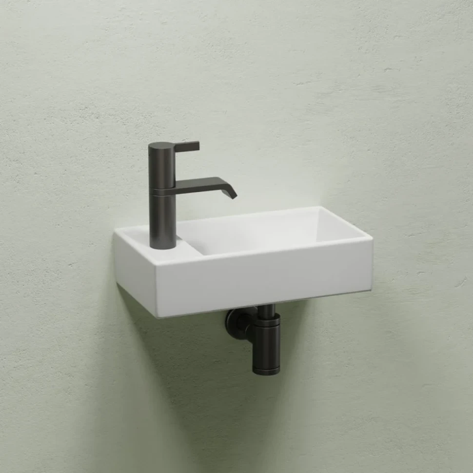 Раковина маленькая в туалет Ceramicanova Element CN6051RMW белый матовый