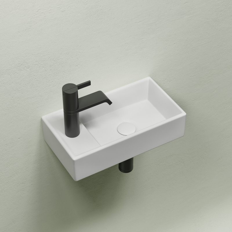 Раковина маленькая в туалет Ceramicanova Element CN6051RMW белый матовый