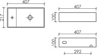 Раковина маленькая в туалет Ceramicanova Element CN6051RMW белый матовый