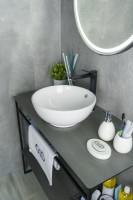 Накладная раковина GID Esfera N9002 39 глянцевая белая, круглая, фаянс