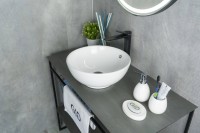 Накладная раковина GID Esfera N9002 39 глянцевая белая, круглая, фаянс