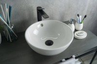 Накладная раковина GID Esfera N9002 39 глянцевая белая, круглая, фаянс