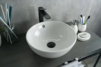 Накладная раковина GID Esfera N9002 39 глянцевая белая, круглая, фаянс