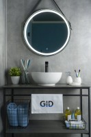 Накладная раковина GID Esfera N9002 39 глянцевая белая, круглая, фаянс