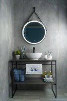 Накладная раковина GID Esfera N9002 39 глянцевая белая, круглая, фаянс