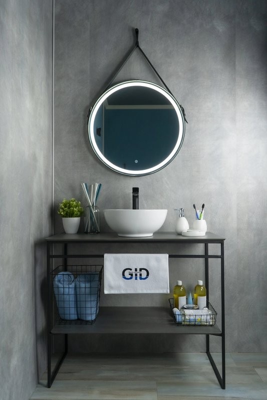 Накладная раковина GID Esfera N9002 39 глянцевая белая, круглая, фаянс