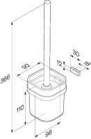 Ершик для унитаза AM.PM Func A8F33322 черный