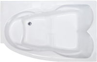 Акриловая ванна Royal Bath Shakespeare Shakespeare RB652100K-R 170x115 см, угловая, правая, пристенная, белая, асимметричная, для двоих, со сливом-переливом, 170 см с каркасом + слив-перелив