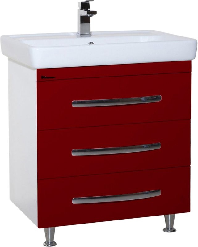 Мебель для ванной комнаты Bellezza Рокко 70 напольная, красная