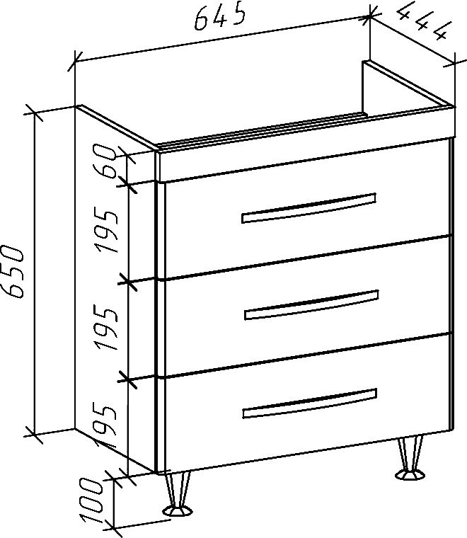 Мебель для ванной комнаты Bellezza Рокко 70 напольная, красная