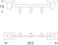 Крючок Shevanik SG5631 хром, на шурупах