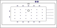 Акриловая ванна Excellent Pryzmat Pryzmat WAEX.PRY18.NANO 180x80 см, встраиваемая, с гидромассажем, белая, со сливом-переливом