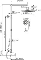 Душевая стойка Wasserkraft Mindel 8500 A188.067.058.WM Thermo с термостатом, белая