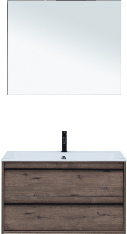 Мебель для ванной комнаты Aquanet Lino 90 дуб веллингтон