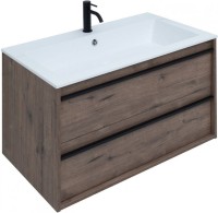 Мебель для ванной комнаты Aquanet Lino 90 дуб веллингтон