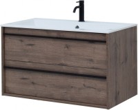Мебель для ванной комнаты Aquanet Lino 90 дуб веллингтон