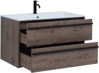 Мебель для ванной комнаты Aquanet Lino 90 дуб веллингтон