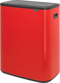 Мусорное ведро Brabantia Touch Bin Bo 221507 30+30 л, пламенно-красное