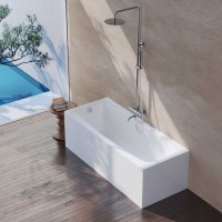 Акриловая ванна Berges Feya 050013 150x70 см, пристенная, белая, с каркасом