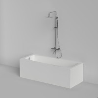 Акриловая ванна Berges Feya 050013 150x70 см, пристенная, белая, с каркасом