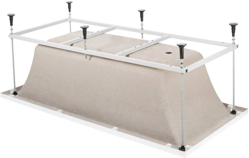 Акриловая ванна Berges Feya 050013 150x70 см, пристенная, белая, с каркасом