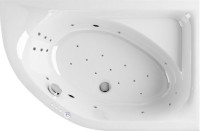 Акриловая ванна Excellent Aquarella WAEX.ARP15.ULTRA R 150x100 см, угловая, правая, пристенная, с гидромассажем, белая, асимметричная, с каркасом, с сиденьем, со сливом-переливом