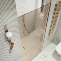 Душевая дверь в нишу Maybahglass MGD-798-2 60 см, профиль бронза, стекло бронза