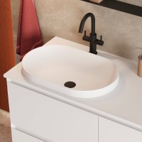 Накладная раковина Belux Джаз 56 матовая белая, овальная