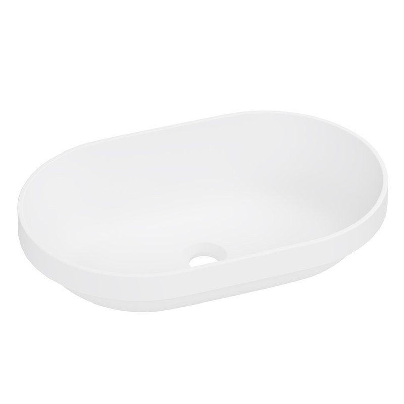 Накладная раковина Belux Джаз 56 матовая белая, овальная