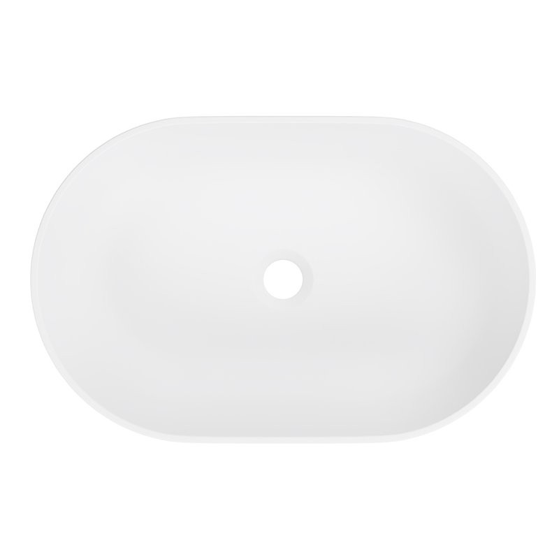 Накладная раковина Belux Джаз 56 матовая белая, овальная