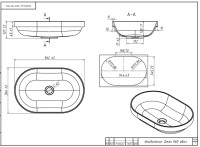 Накладная раковина Belux Джаз 56 матовая белая, овальная