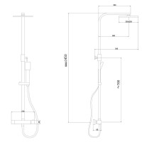 Душевая стойка Abber Daheim AF8260BL матовая черная