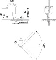 Комплект Мойка Blanco Zia XL 6S Compact 523273 антрацит + Измельчитель Bone Crusher BC 610-AS + Смеситель Mida Silgranit 524202