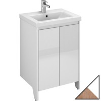 Мебель для ванной комнаты Velvex Klaufs 50.2D белая, шатанэ, напольная