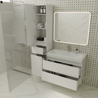 Тумба с раковиной Style Line Атлантика 90 Люкс Plus, подвесная, антискрейч