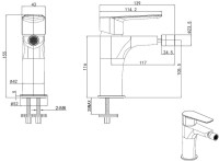 Смеситель для биде Allen Brau Eclipse 5.E1A10-00 хром