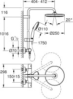 Душевая стойка Grohe Tempesta 26670001 с термостатом, хром