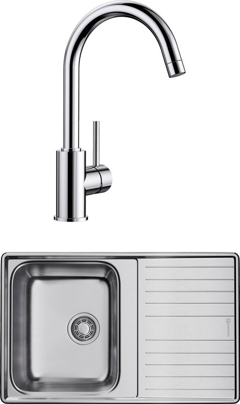 Комплект Мойка Omoikiri Sagami 79 + Смеситель Blanco Mida Silgranit 524201
