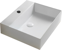 Накладная раковина Azzurra Elegance 60 белая, прямоугольная, фаянс, с 1 отверстием под смеситель